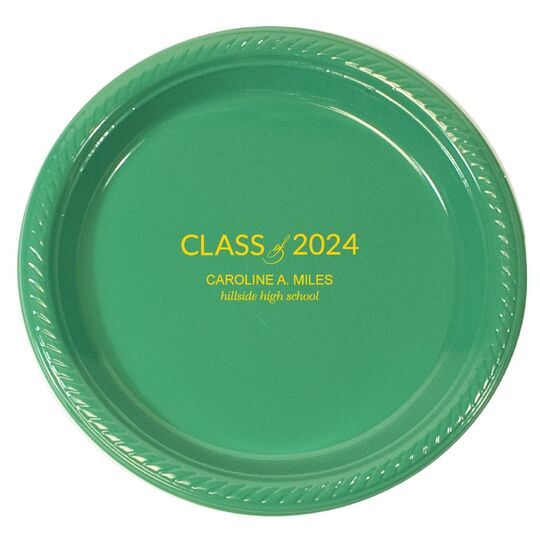 Bold Class of Graduation Plastic Plates